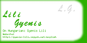 lili gyenis business card